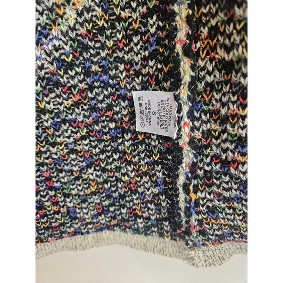 Kamana Multicolor Hooded Cardigan Long Sweater Womens Size Small Rainbow Boho - Picture 12 of 15